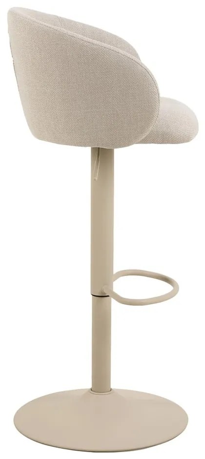 Beżowy hoker z regulowaną wysokością/z podłokietnikami (wysokość siedziska 86 cm) Eleanor – Actona