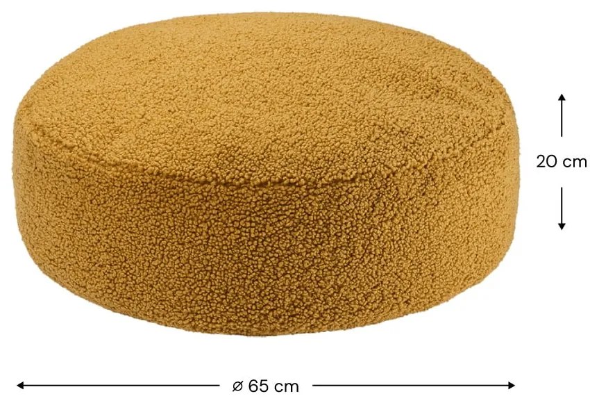 Brązowy dziecięcy worek do siedzenia z materiału bouclé Round – Wigiwama