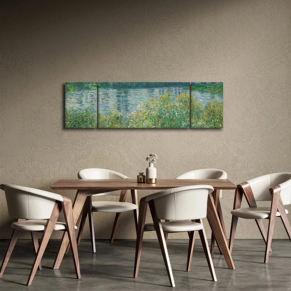 Obraz - Claude Monet, Banks of the Seine, reprodukcje (170x50 cm)