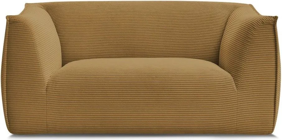 Musztardowa sztruksowa sofa 170 cm Giorgia – Bobochic Paris