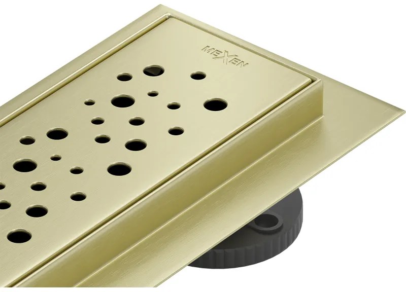 Mexen Flat M12 odpływ liniowy 70 cm, złoty szczotkowany - 1A21070-15