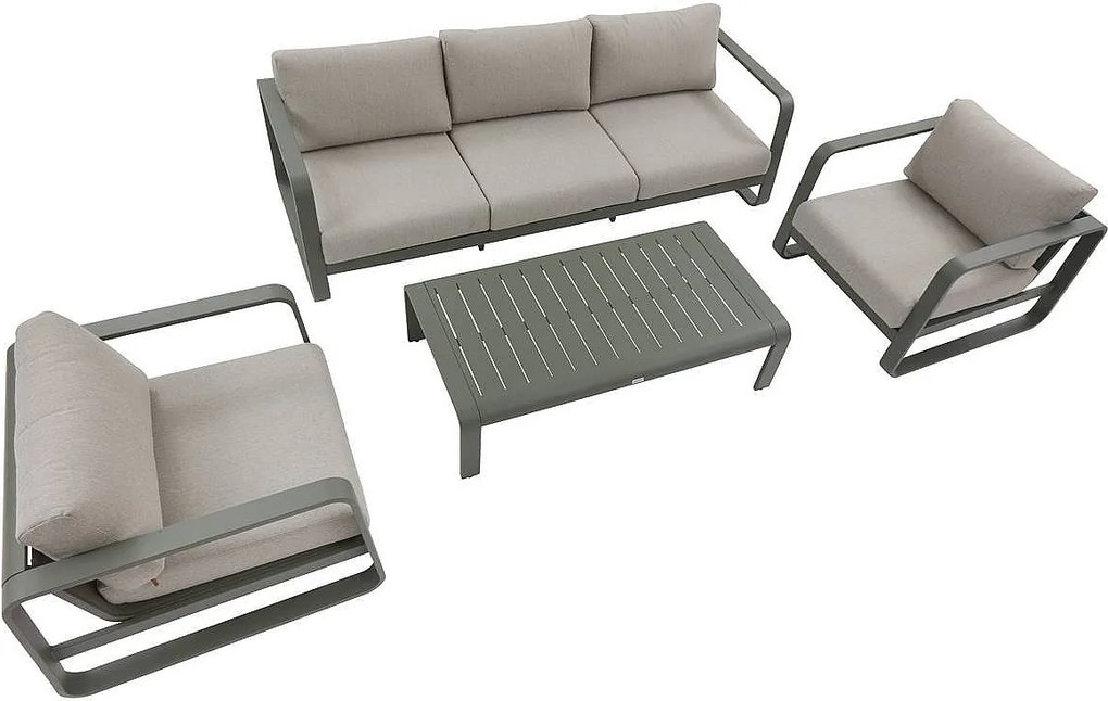 Zestaw aluminiowy ISABELLA dla 5 osób (oliwkowy)