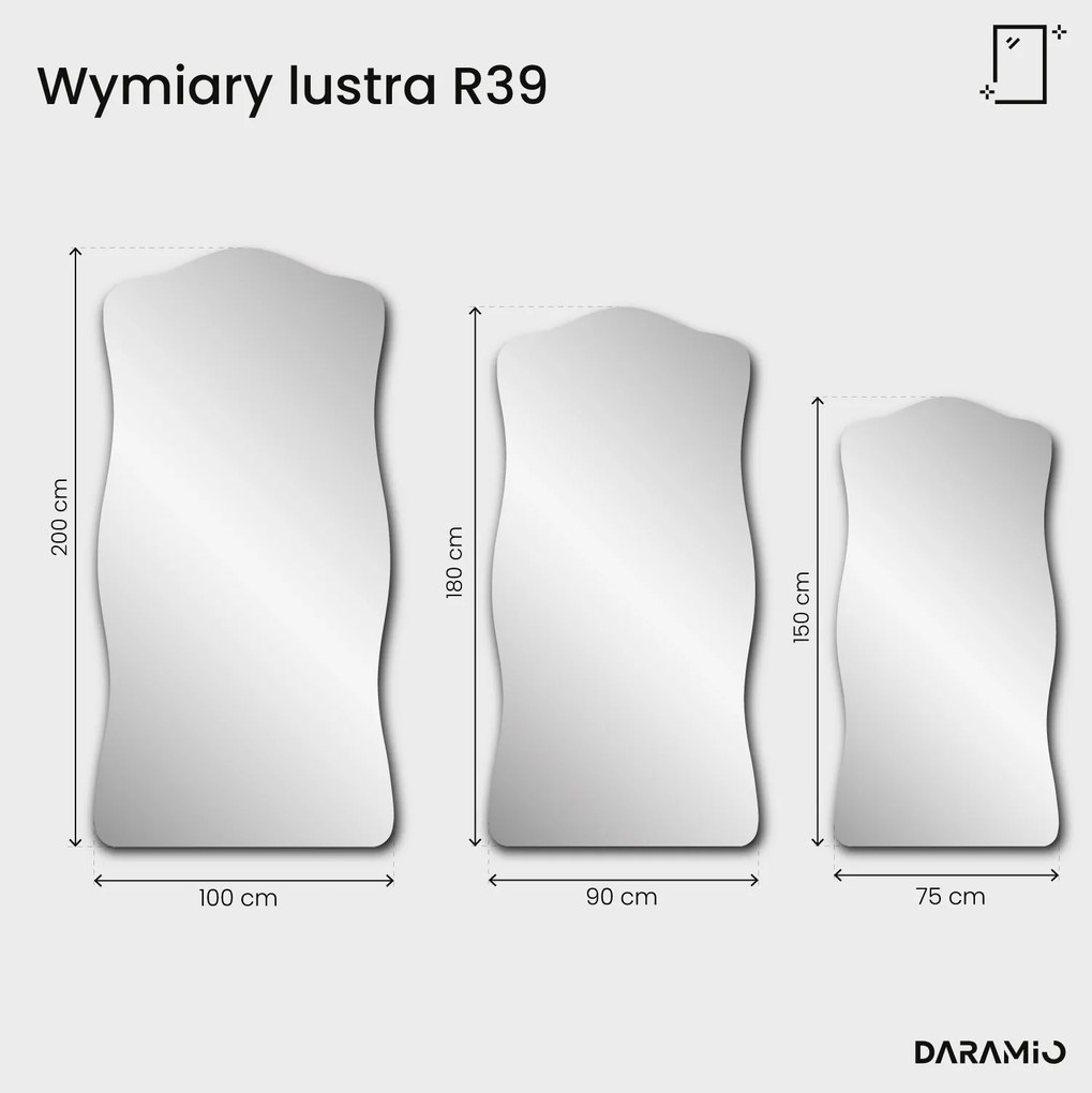Lustro o antycznym wyglądzie z patyną Pure R39