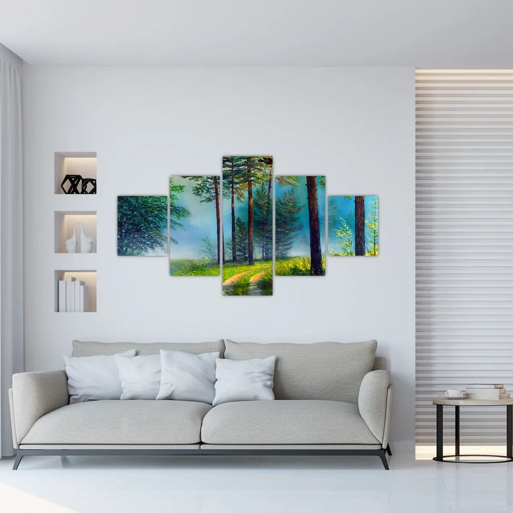 Obraz - Obraz olejny przedstawiający krajobraz (125x70 cm)