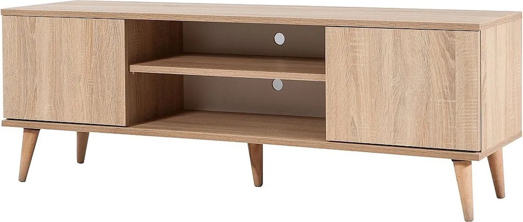 Stolik pod TV – 140 cm – dąb Sonoma – płyta wiórowa