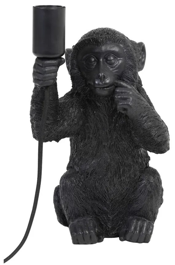 Czarna lampa stołowa (wysokość 34 cm) Monkey – Light &amp; Living