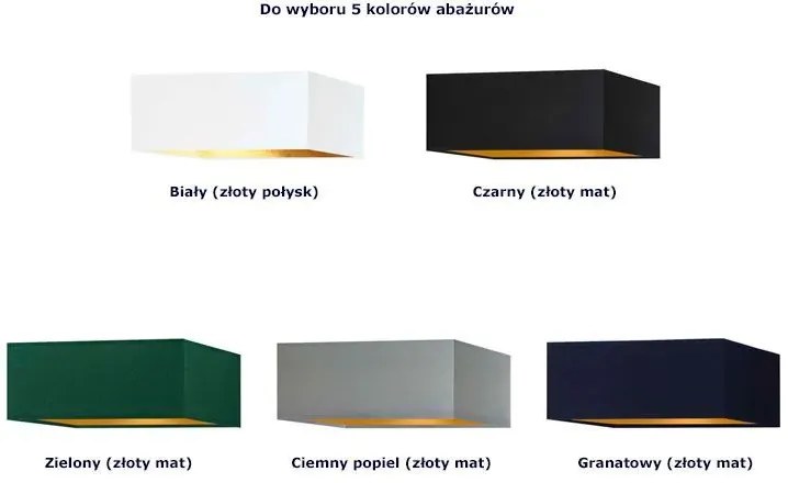 Kwadratowa lampa wisząca z białym stelażem 5 kolorów M5-G73