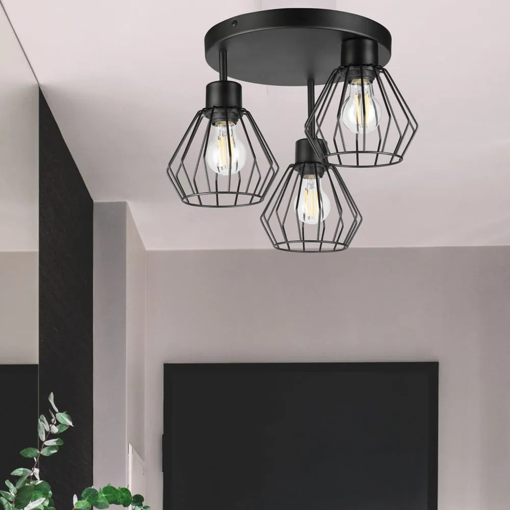 Czarna lampa sufitowa Audrey – LAMKUR