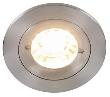 Inteligentny reflektor wpuszczany stalowy okrągły IP44 z Wifi GU10 - Xena