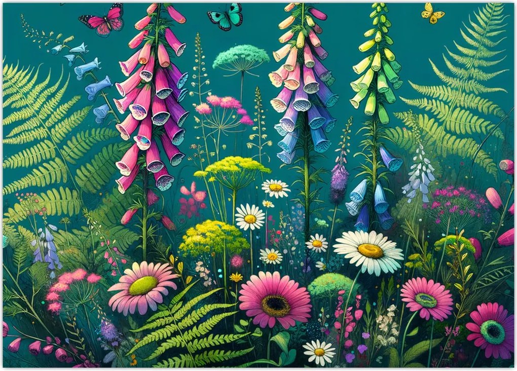 Obraz - Kwiaty łąkowe (70x50 cm)