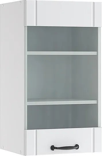 Szklana szafka kuchenna biały domek wiejski 40x34.1x72 fame-line