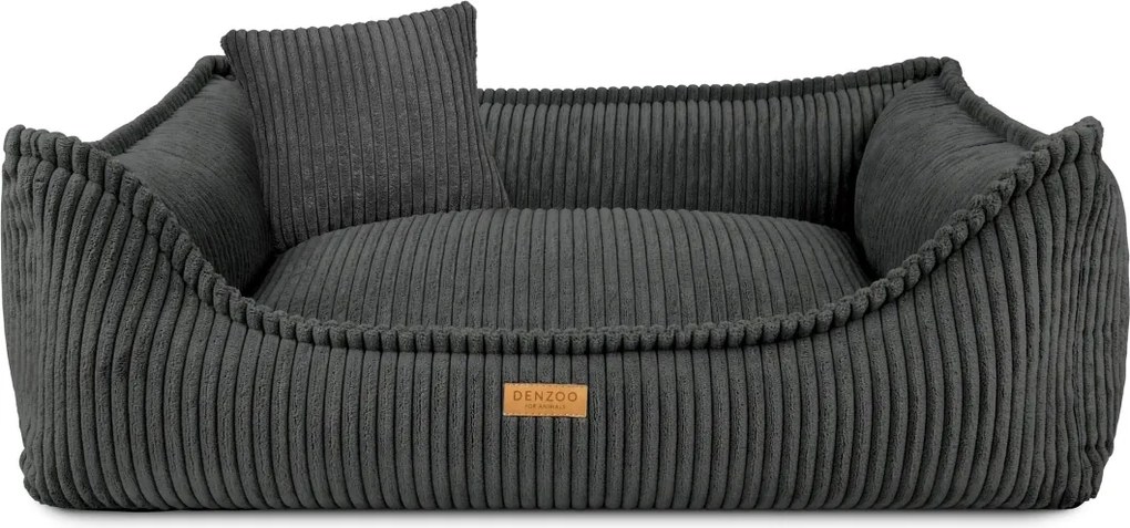 Grafitowe legowisko dla psa i kota Milano - prążkowane