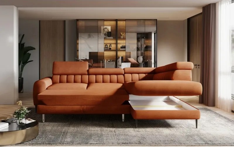 Narożnik NAVAS L układ L Prawostronny z funkcją spania WERSAL