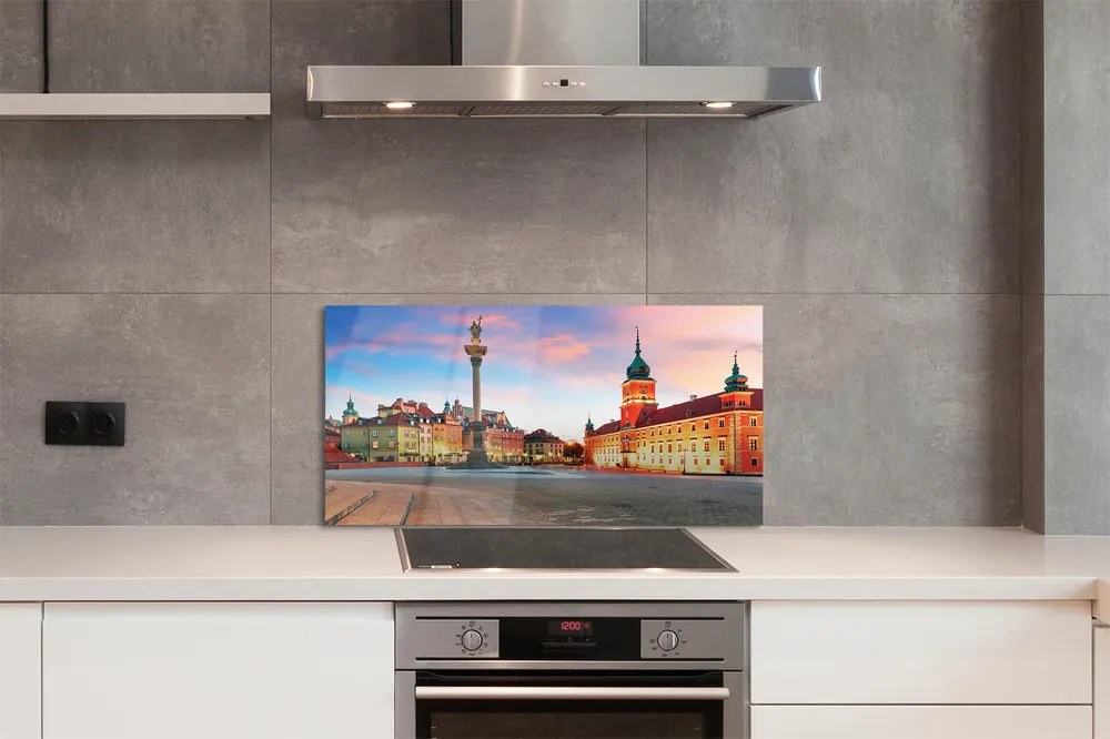 Panel Szklany Świt nad Warszawskim Starym Miastem