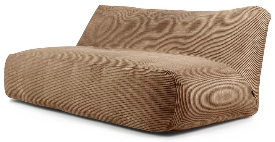 Brązowy sztruksowy worek do siedzenia Sofa Tube 190 – SLOWDOWN