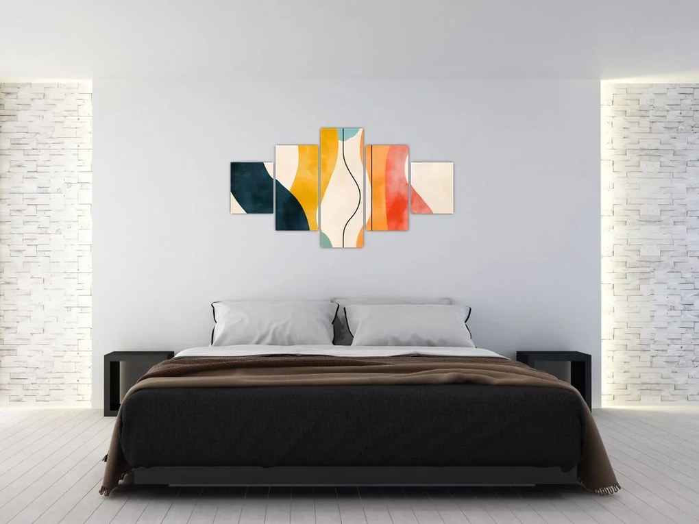 Obraz - Minimalistyczna kolorowa ilustracja II. (125x70 cm)