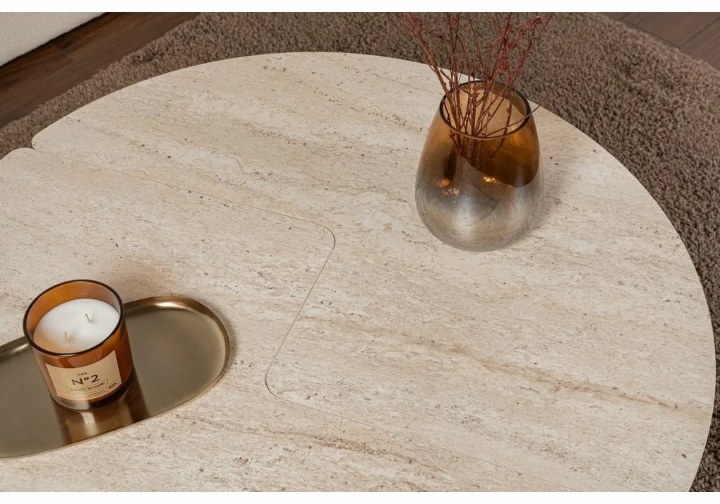 Stolik konferencyjny Moira Travertine