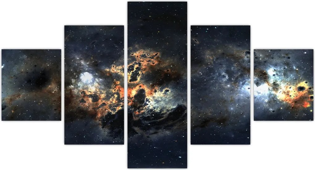 Obraz - Wszechświat z mgławicą (125x70 cm)