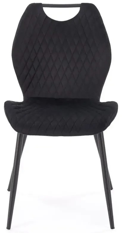 Krzesło tapicerowane K569 VELVET czarne HALMAR