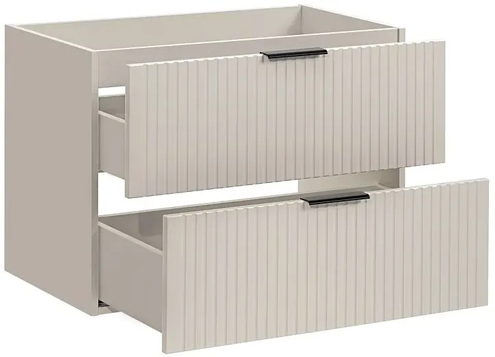 Beżowa szafka umywalkowa z szufladami 80 cm - Edar 3X
