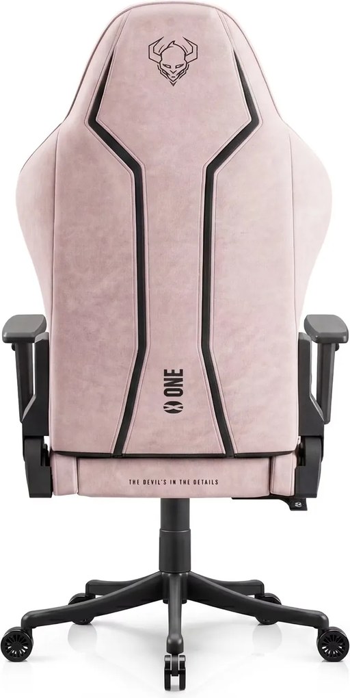 Fotel gamingowy młodzieżowy Diablo X-One Small Size materiałowy, Akira Pink