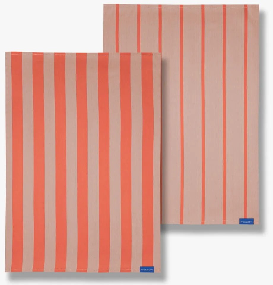 Bawełniane ścierki zestaw 2 szt. 50x70 cm Stripes – Mette Ditmer Denmark
