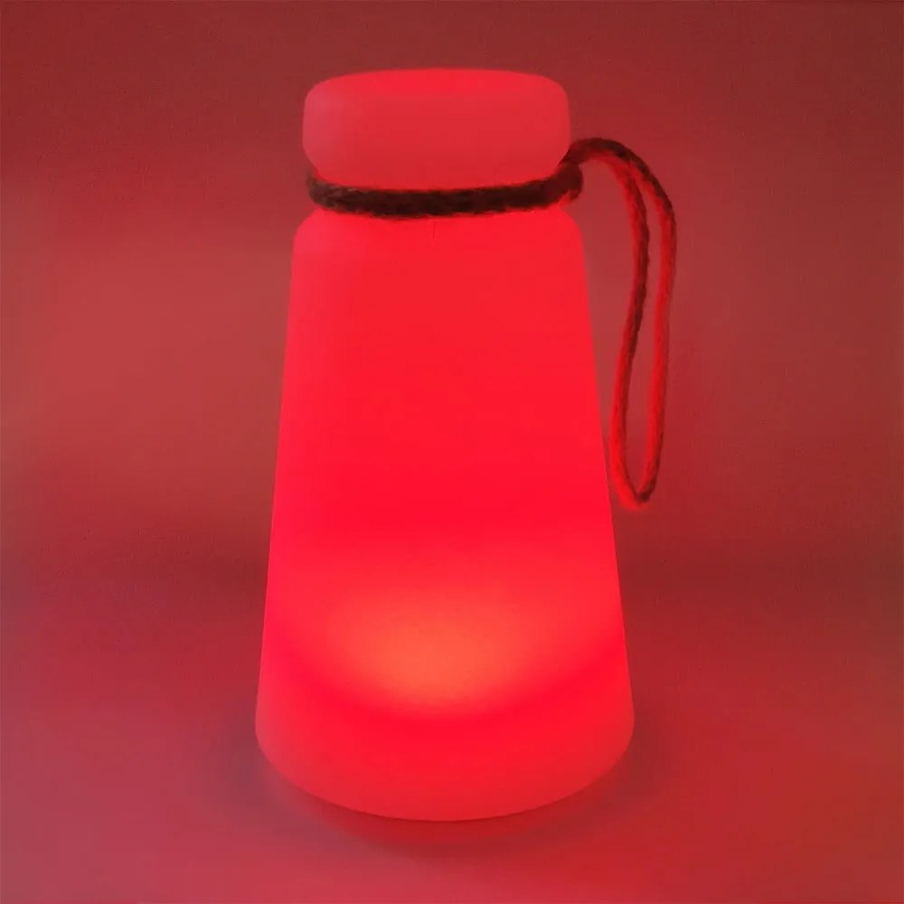 Biało-brązowa lampa stołowa LED (wysokość 20 cm) Bruno – Fischer & Honsel