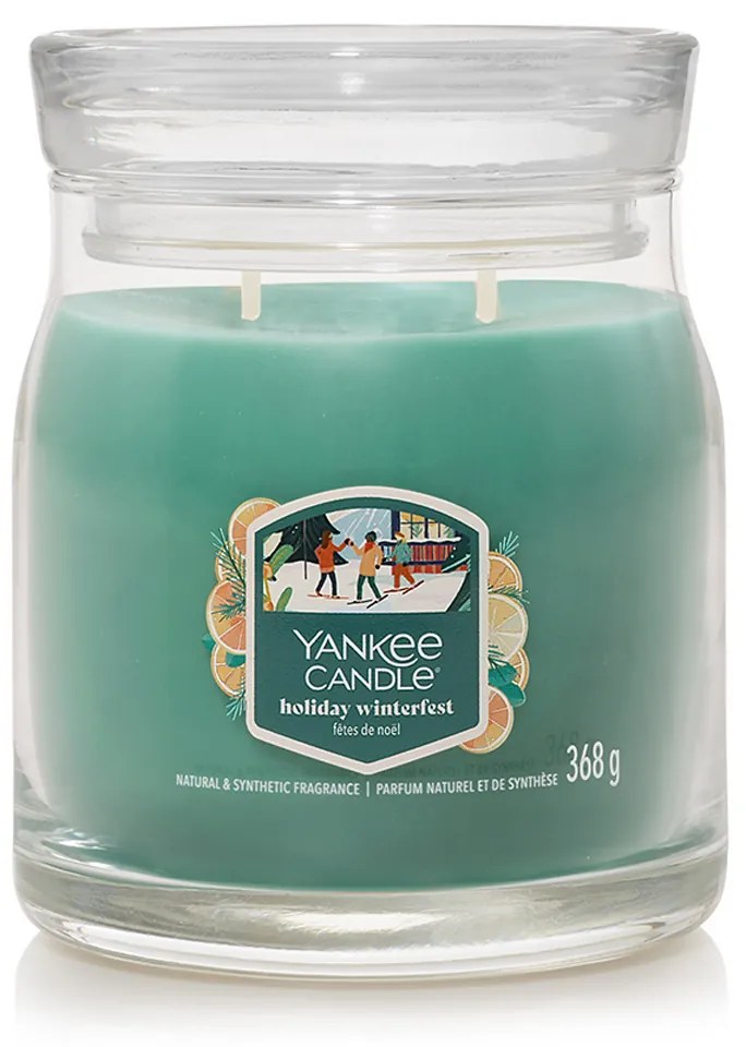 Yankee Candle świeca zapachowa Signature w szklanym słoiku Holiday Winterfest, 368 g, S