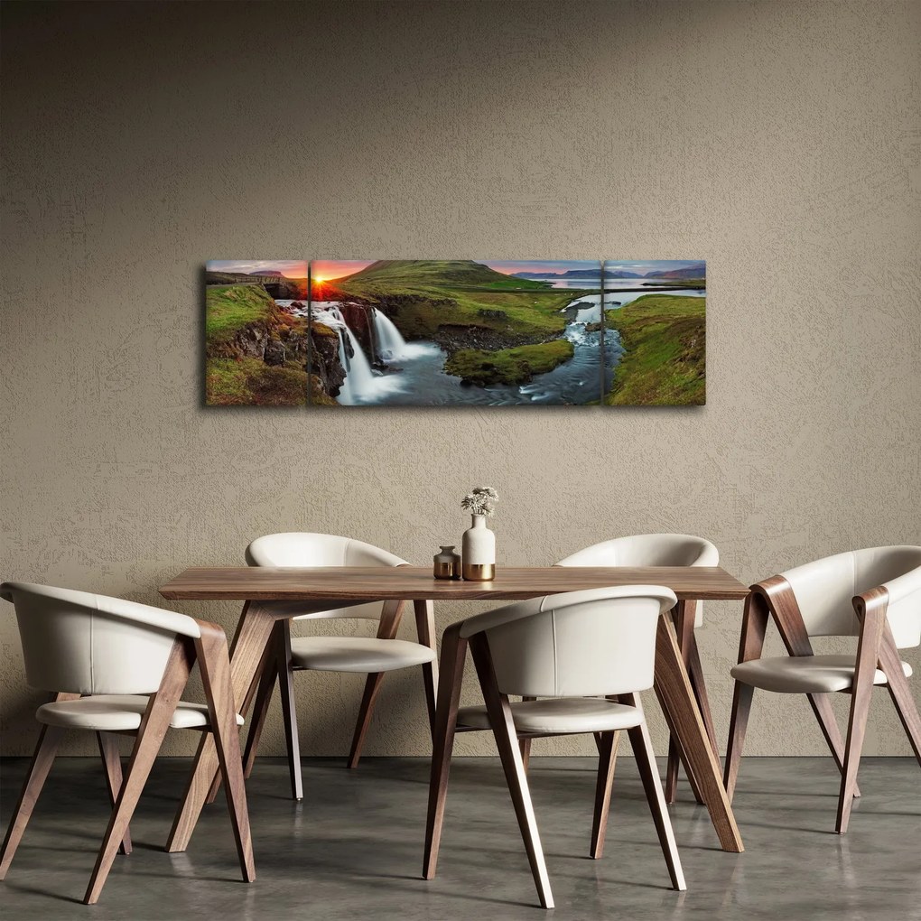 Obraz - Kirkjufell o zachodzie słońca (170x50 cm)