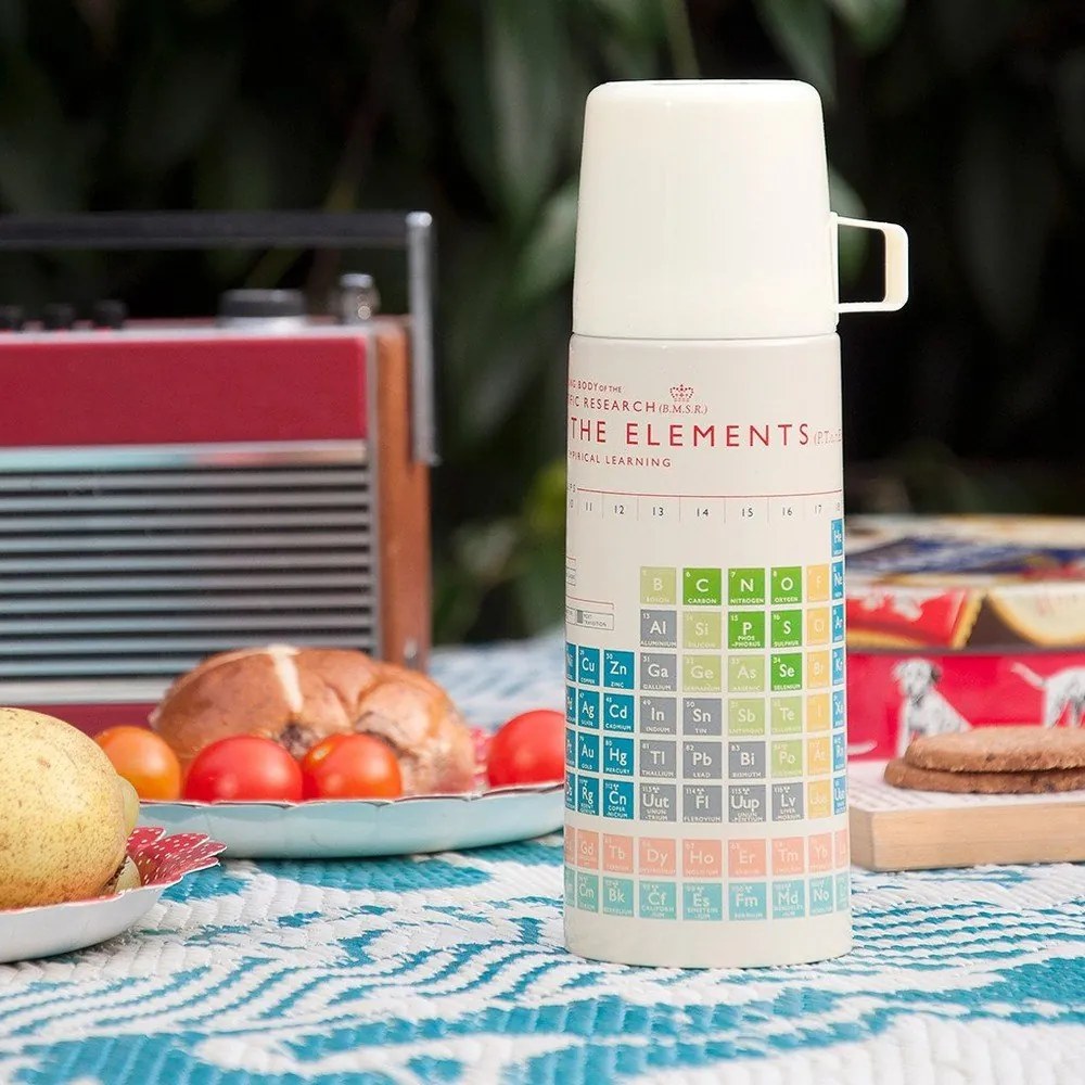 Kremowy termos dla dzieci 350 ml Periodic Table – Rex London