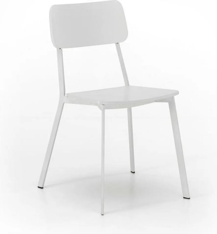 Zestaw 4 nowoczesnych sof z lakierowanego drewna "Ade" w konstrukcji pranzo z metalu cm 51,5x51 82h