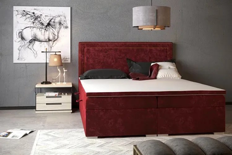 Pojedyncze łóżko boxspring 90x200 32 kolory G1-K17