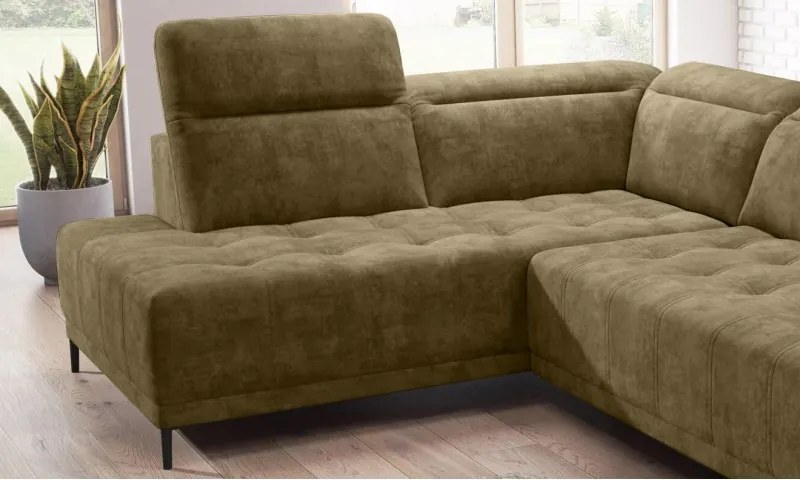 Narożnik FOCUS L z elektryczną regulacją siedziska Lewostronny w tkaninie Promocyjnej SALVADOR 10 WERSAL