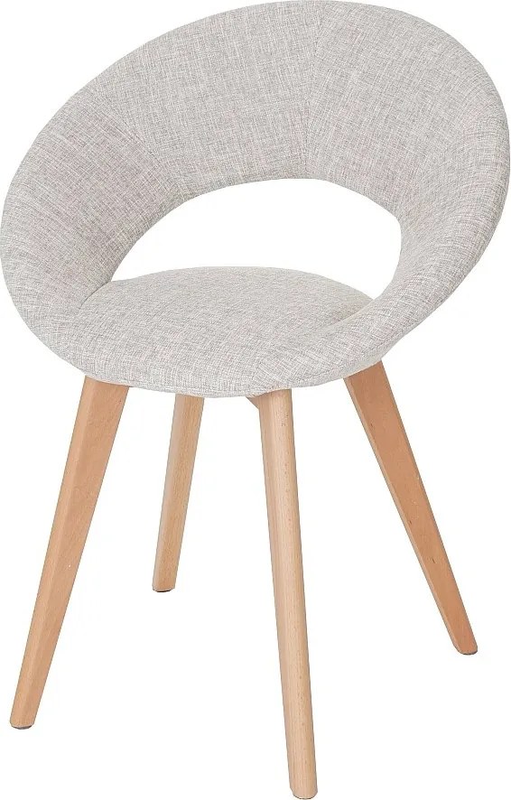 Krzesło do jadalni Almada III, tekstylny, kremowy/szary