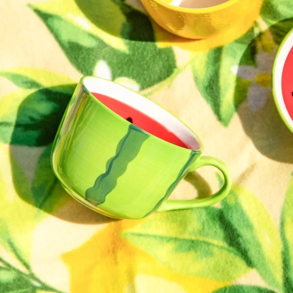 Altom Zestaw ceramicznych kubków jumbo Tropicanamelon 470 ml, 2 szt.