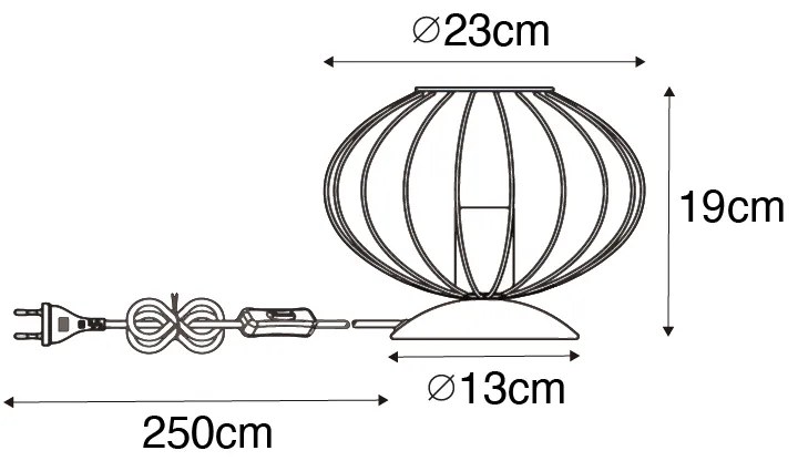 Industrialna lampa stołowa czarna - MargaritaDesignerski Oswietlenie wewnetrzne