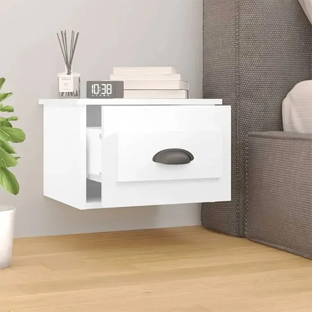 Komplet białych wiszących szafek nocnych F0-W65