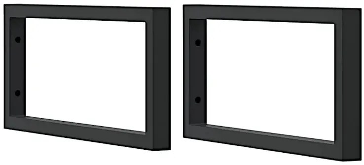 Naturalne półka drewno 100x50 uchwyty czarne R2-B58