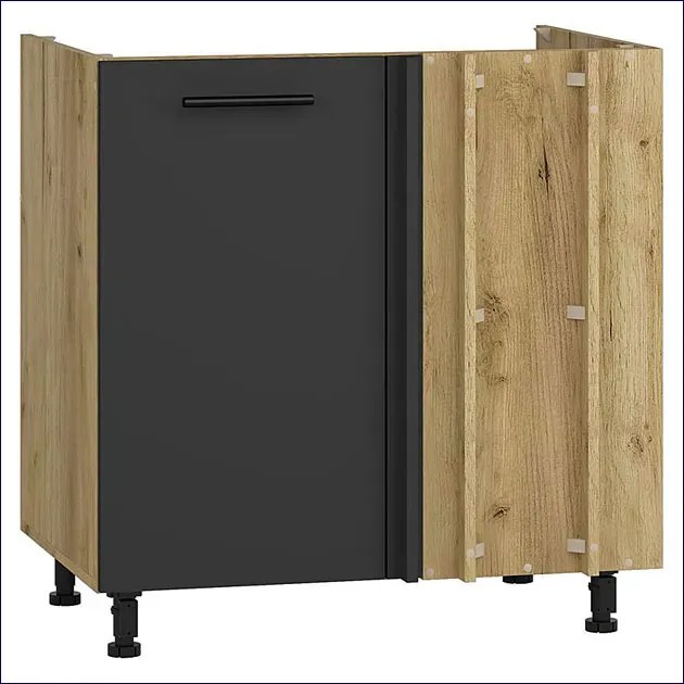 Szafka kuchenna pod zlewozmywak dąb craft + antracyt H2-P84