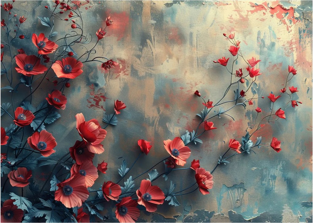 Obraz na szkle - Wilcze maki (70x50 cm)