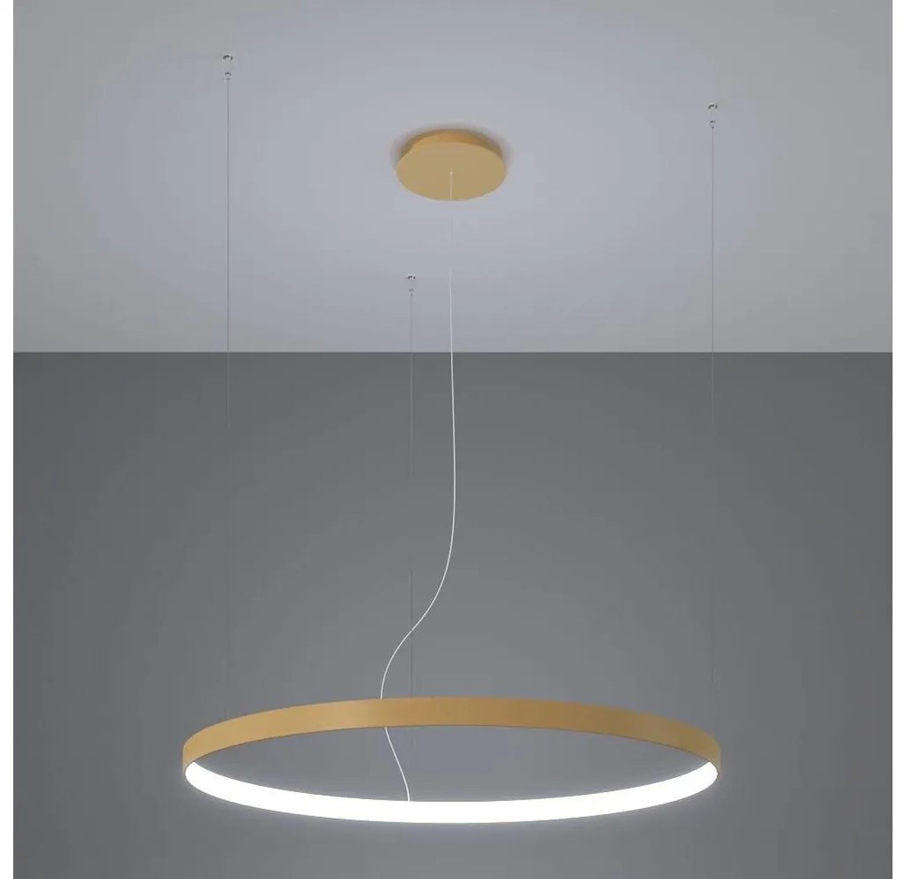 Thoro TH.181 - LED&nbsp; Żyrandol na lince RIO LED&nbsp;/50W/230V CRI95 4000K śr. 78 cm złoty