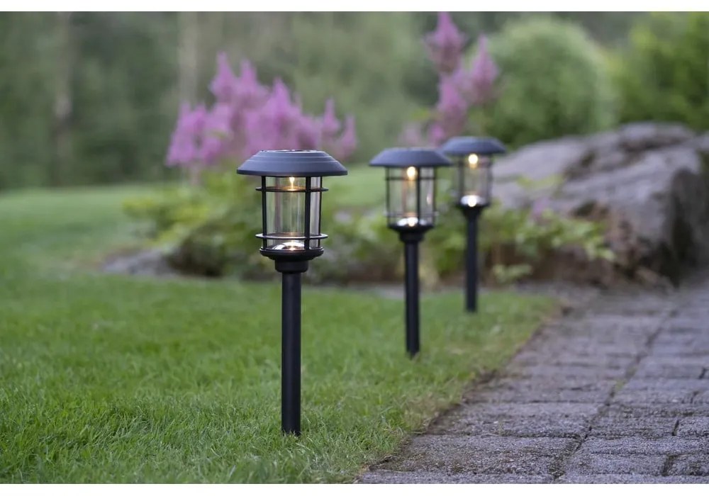 Zestaw 3 ogrodowych lamp solarnych LED Star Trading Fride, wys. 34 cm