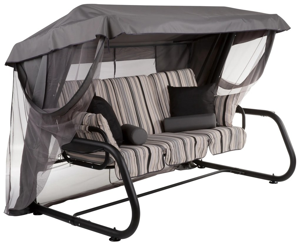 Huśtawka ogrodowa z moskitierą Venezia Lux Black Edition C024-06LB PATIO