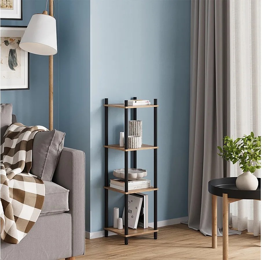 Półka narożna złoty dąb power/antracyt 30x30x102.5 bivio