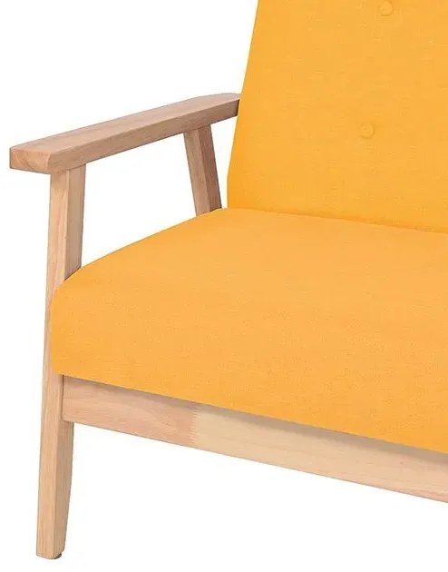 2-osobowa żółta sofa retro T4-H42