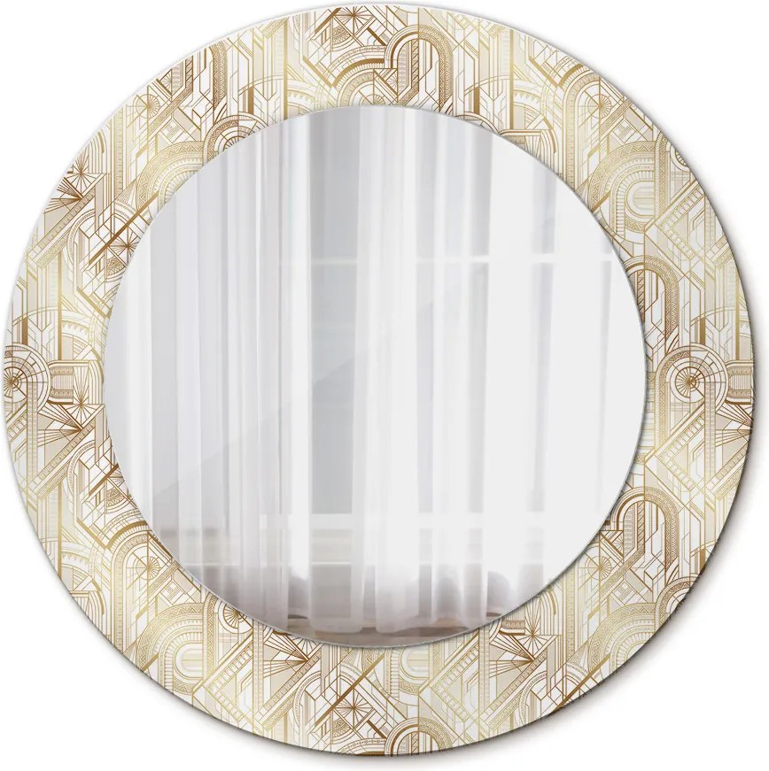 Lustro dekoracyjne okrągłe Kompozycja art deco