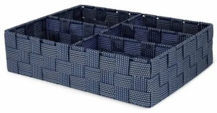 Compactor Organizer na bieliznę i akcesoria Toronto, 5 przegródek, niebiesko-szary