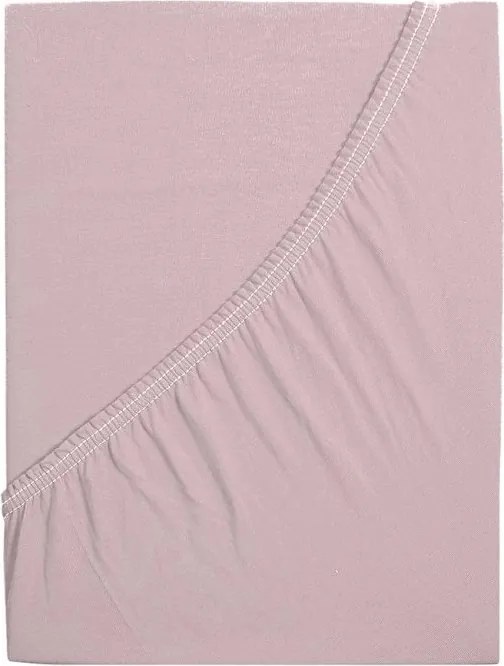 PrzytulneMieszkanie.pl Prześcieradło jersey do dziecięcego łóżeczka EXCLUSIVE 70x140 cm w kolorze stary róż