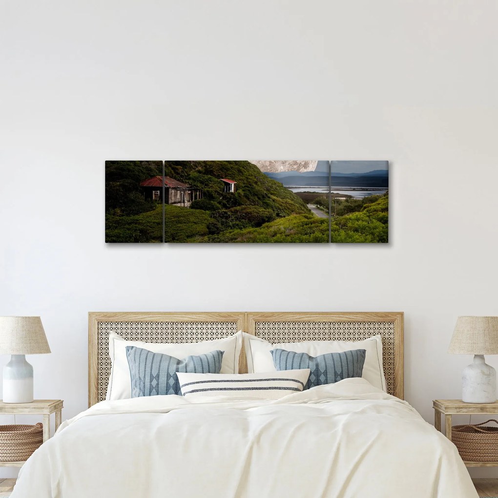 Obraz krajobrazu z księżycem (170x50 cm)