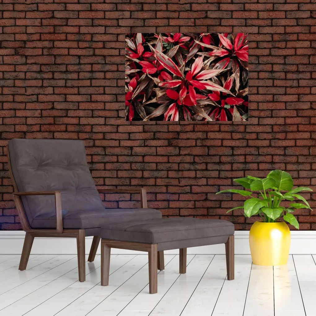 Obraz czerwonych płatków (70x50 cm)